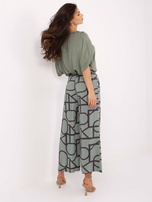 Pistacjowe szerokie spodnie na lato SUBLEVEL