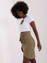 Hurtownia Khaki mini spódnica asymetryczna
