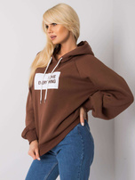 Brązowa ocieplana bluza dresowa Dina