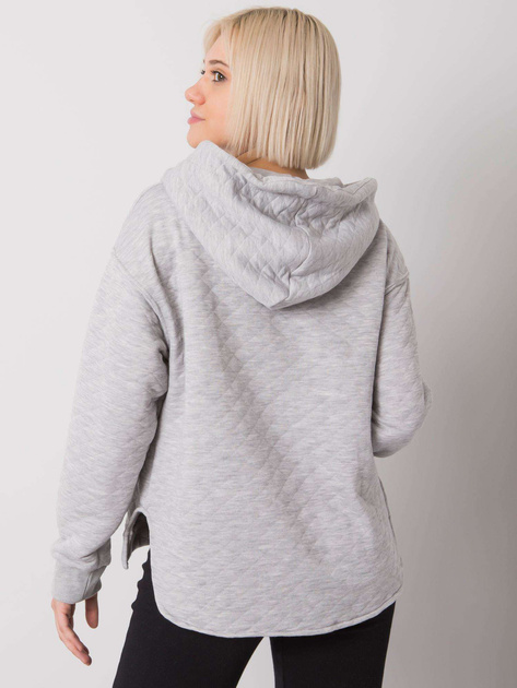 Szara pikowana bluza na suwak Arezzo