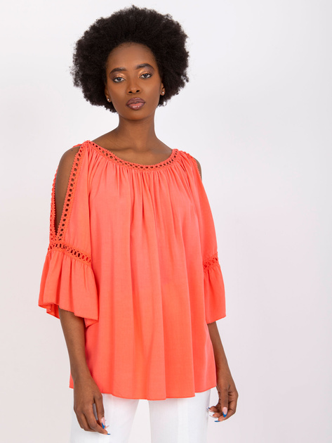 Koralowa bluzka z wiskozy Kearney OCH BELLA