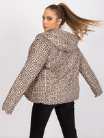 Schwarze wendbare Jacke mit Kapuze Arta.