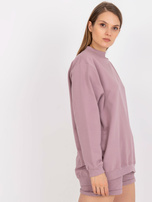 Brudnoróżowa dresowa bluza basic oversize