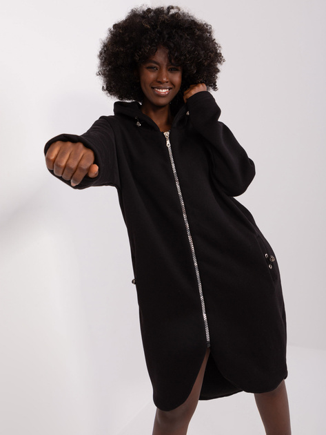 Hurt Czarna bawełniana bluza basic ze ściągaczami