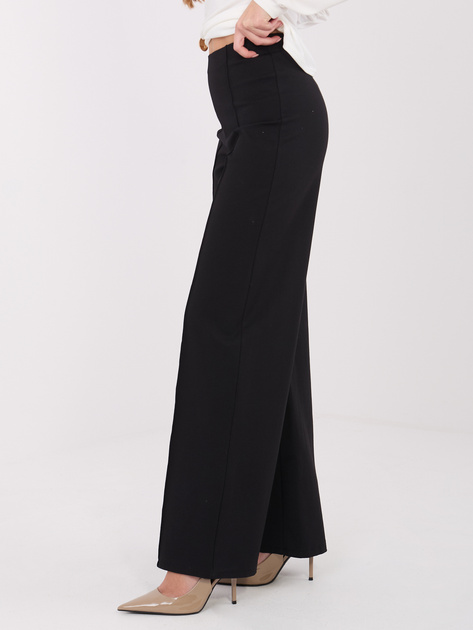 Czarne spodnie z szeroką nogawką RUE PARIS