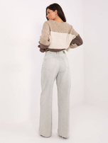 Jasnoszare długie jeansy wide leg SUBLEVEL