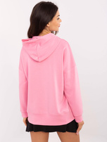 Hurt Różowa bluza z kapturem z dodatkiem wiskozy