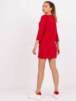 Bordowa tunika basic z bawełny Canaria MAYFLIES