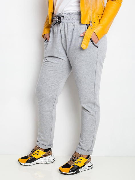 Szare spodnie plus size Savage