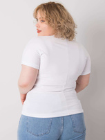 Biała bluzka plus size z dżetami Luce