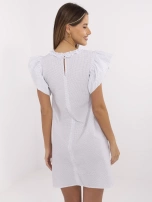 Biało-czarna letnia sukienka w groszki 