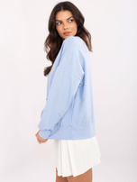 Hurt Jasnoniebieska damska bluza bez kaptura z bawełny