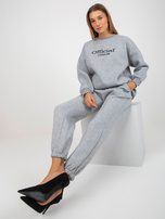 Hurt Szary dwuczęściowy komplet dresowy z bluzą oversize 