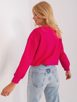 Hurt Fuksjowa krótka bluzka na co dzień z kieszonką