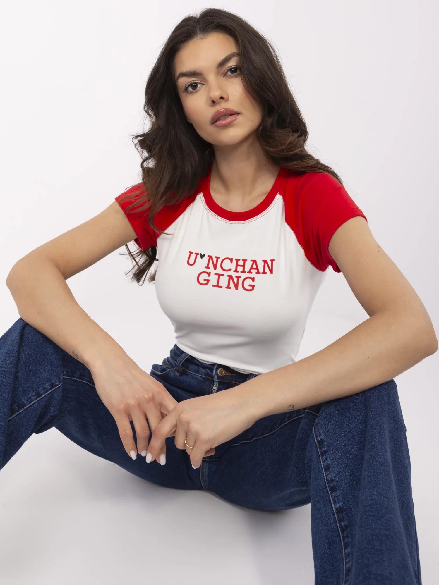 T-shirt biało-czerwony