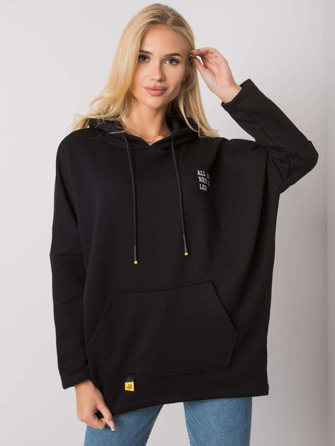 Czarna bluza z kapturem Laylla