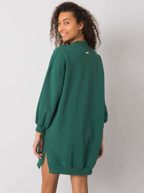 Ciemnozielona damska sukienka bawełniana Maretta RUE PARIS