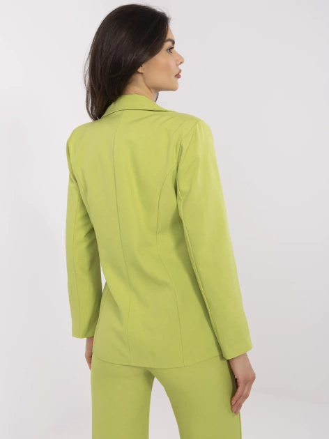 Hurt Limonkowa damska marynarka o dopasowanym kroju