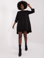 Hurt Czarna sukienka z rękawem 3/4 Jamelia RUE PARIS