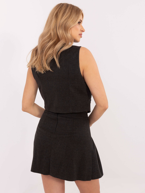 Hurt Ciemnoszara plisowana spódnica od kompletu