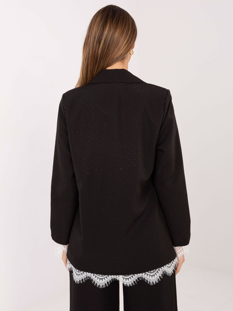 Czarna wizytowa marynarka z aplikacjami