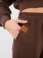 Brązowy dwuczęściowy komplet z krótką bluzą NATURAL SIDE