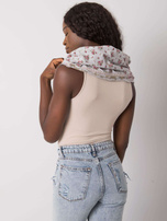 Szara chusta bawełniana z nadrukiem