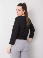 Černá dámská bavlněná blůza plus size Sandy.