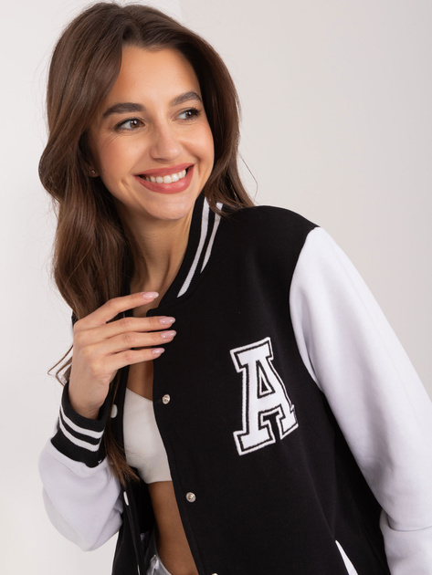 Hurt Czarna damska bluza bomber z kieszeniami