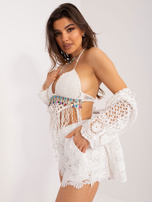 Hurt Ecru trzyczęściowy letni komplet damski z szortami