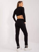 Hurt Czarne dresowe spodnie z ozdobnymi ściągaczami