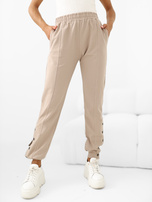 Dark beige sweatpants with buttons Cindy RUE PARIS 