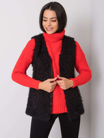 Black fur vest Chilly OCH BELLA