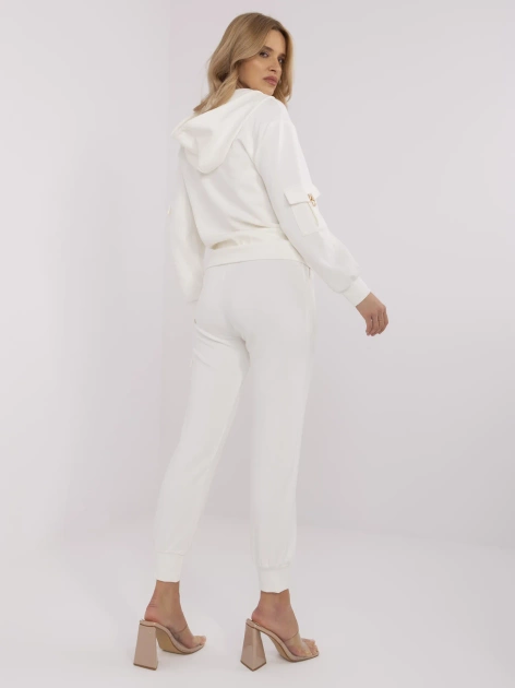 Hurt Ecru damski komplet z kieszeniami typu cargo