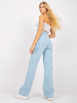 Jasnoniebieskie jeansy damskie z wysokim stanem Jessa