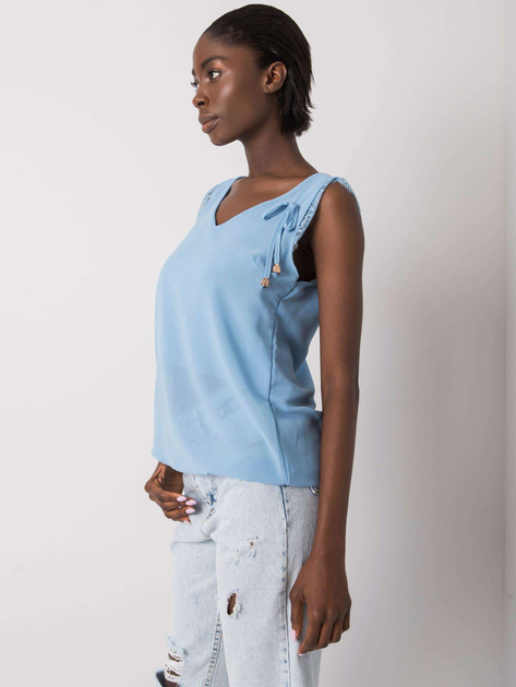 Niebieski top z koronką Sapphire