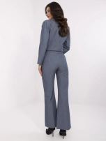 Hurt Ciemnoniebieskie melanżowe spodnie z materiału