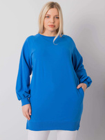 Ciemnoniebieska gładka bluza plus size Toledo