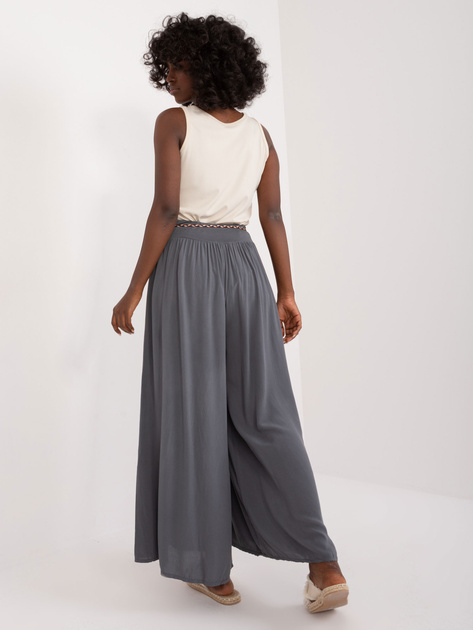 Hurt Ciemnoszare szerokie spodnie na lato OCH BELLA