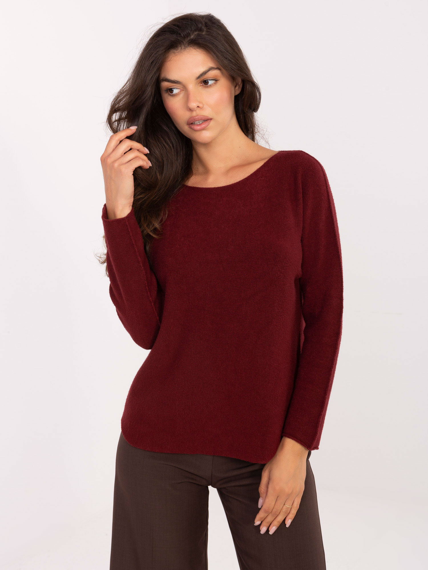 Sweter bordowy