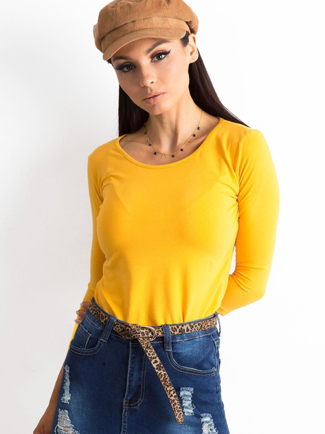 Ciemnożółta bluzka bawełniana Mona