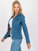 Modra jeans jakna z dolgimi rokavi RUE PARIS.
