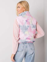 Szaro-różowa pikowana kamizelka damska Roonie