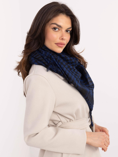 Hurt Granatowo-czarna chusta arafatka w kratę