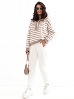 Fango bavlněná mikina se zipem nahoře.