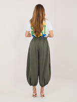 Khaki spodnie parachute bez zapięcia RUE PARIS 