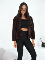 Czekoladowa damska bluza miś ze stójką