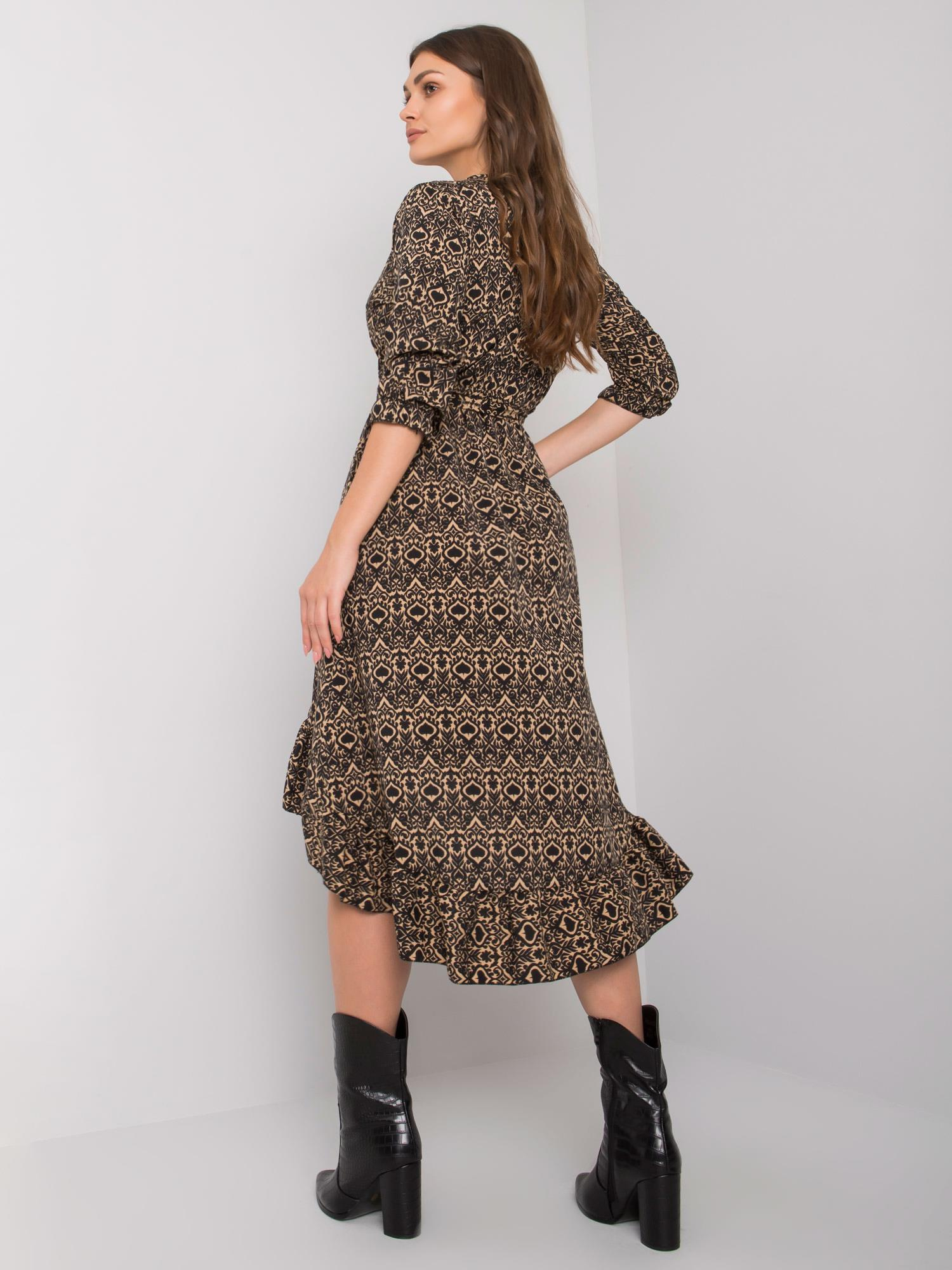 Schwarzes asymmetrisches Kleid Maiana.