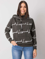 Dunkelkhaki Plus-Size Sweatshirt mit Tasche Jossy.