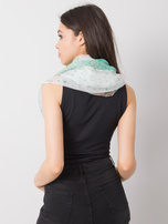 Green and beige scarf with patterns